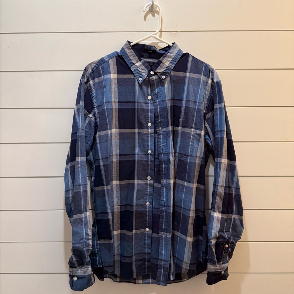 J.Crew Blue Plaid Shirt